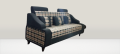 Sofa Combed Aram Design  3 Seater Stylish Dholki with Dutble ARM Black Check  & Colour Can be Customised {{ Special offer } Available. 