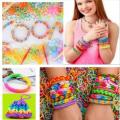 Rubber Loom Bands (300 Pieces) DIY Toys For Kids Lacing Bracelets Girls Gift Hair Rubber Bands Refill Make Woven Bracelet craft kit. 