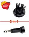 Combo Pack - Gopro Tripod Mount Thumb Screw Base + Screw - Black. 