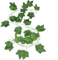 Best artificial leaves plants garland green leaf bail 7 ft approx. natural look for decoration/ Green leaf garland/Wedding decor/ Bedroom decor/ Birthday decor/ Garden party decor/ Fake hanging plants/ Foliage green leaves ribbon/Wall garden. 