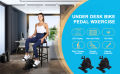 Mini Exercise Bike Exercise  Cycle Compact Under Desk Pedal Bike Pedal Cycle Exerciser for Arms and Legs with LCD Screen, Portable Foot Cycle, Digital Monitor, Step Tracker, and Adjustable Tension Knob. 