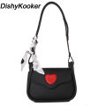 DishyKooker Crossbody Bags For Women Trendy Flap Crossbody Purse Cute Heart Shape Contrast Color Trend Simple Handbag Messenger Bags. 