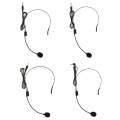 JY-518 XLR 3Pin Ear Hook Headset Headworn Microphone Black. 