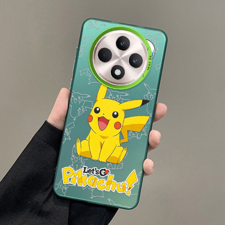 Xiaomi POCO C75 C 75 Anime Pikachu Colored Silver Case Cartoon Cover Hard Back Casing