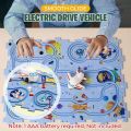 Puzzle Racer Car Track, Puzzle Racer Kids Car Track Set, Puzzle Track Car Play Set, Children Puzzle Electric DIY Assembly Railcar Track For Kids 5pcs 15pcs 25pcs Automatic Rail City in Multiple themes Ocean forest Dino Aerospace Educational Learning Toys. 
