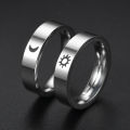 New fashion custom Sun and Moon rings simple pop star Crescent men and women wedding ring jewelry. 