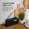 DAB Radio Portable, DAB Plus/DAB Radio, FM Radio, Small Radio, Digital Radio Mains Powered or Battery, USB Charging, Clear LCD Display (Black) UK IMPORT. 