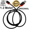 ORIGINAL 1.2 Meter Type C Data Cable USB 3.0 Fast Charging + Data Cable. 