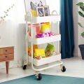 3 Tier Metal Rolling Cart, Heavy Duty Storage Utility Cart Little Organization Cart with Handle and Locking Wheels,Multifunctional Storage Shelves for Office Kitchen Bedroom Bathroom,Turquoise. 