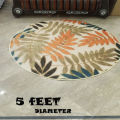 Carpet Rug - Room Center Piece Carpet - Round Shape Room Carpet 5 Feet Diameter. 