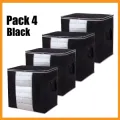 Pack of 4 - To Global---Quilt Storage Bag Folding Washable PEVA Blanket Clothes Packing Organizer. 