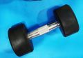 Pair Of Rubber Coated Dumbells - 3KG - Black. 