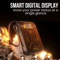 Q122 QTech Powerbank 10000mAh Mini Size with Dual USB Output | Built-in Charging Cable for iPhone | Digital Display | Stylish & Compact Powerbank Design | Reliable Backup Power for Android, iPhone, WiFi Routers | Portable Powerbank for Travel | Durable &. 