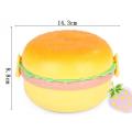 Kids Burger Shaped Lunch Box with Compartments BPA Free. 