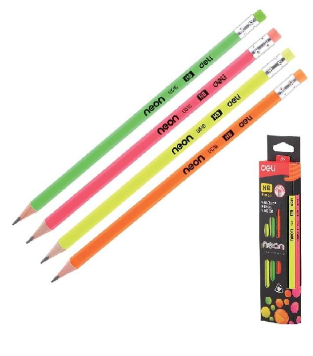 Deli%20Neon%20HB%20Graphite%20Pencil%20U516%2000%20Pre-Sharpened%20-%20Image%204