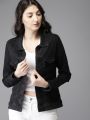 HOME SHOPPING 5   Women Black Washed Denim Jacket. 