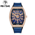 Pintime brand fashion business luxury waterproof quartz calendar quartz men's watch. 