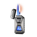 New Internet Celebrity Voice-Controlled Induction Ignition Windproof Inflatable Double Fire Lighter Creative Personality Trendy Lettering Gift Men. 