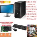 Renewed - Fujitsu Tower Gaming PC  - Core i5 3rd Gen - 8GB RAM - 500GB HDD - Nvidia K2000 2GB 128bit DDR5 Dedicated GPU - 20 inch LED - Keyboard and Mouse - GTA V Installed. 