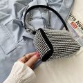 Fashion Small Crossbody Shoulder Bags for Women Shine Rhinestone Leather Messenger Bag Female Phone Purse Handbag. 