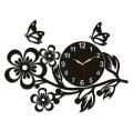 Flower Clock Wall Clock Wooden Clock Wall New 3D DIY Wall Clocks for Rooms For Home Décor and Living Room And Offices And For Gifts 3D Wall Clock Stylish with Guide Paper and Double Tap. 