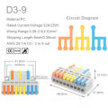 Mini Quick Wire Connector Wire Terminal 1 in multiple out Best For Car Bike Wiring Solar Wiring  Mini Quick Wire Conductor Connector Universal Compact 2/3 Pin Splicing Push in Terminal Block 1 in multiple out. 