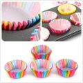 Beautiful Paper Cup Cake Mould - 100 Pcs - Multicolor. 