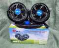 CAR DASHBOARD DOUBLE HEADED FAN 360 DEGREE ROTAION - HIGH QUALITY - CAR CHARGER WIRE 5.5 inch size 12v. 