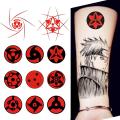 Naruto Sharingan Tattoo Stickers Anime Uchiha Itachi Figures Waterproof Temporary Tattoo Stickers Toys for Kids Christmas Gifts. 