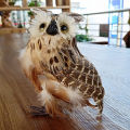 Owl Ornament No Odor Simulated Owl Animal Garden Sculpture Christmas Gifts. 