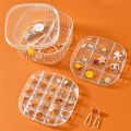 Multi Layer Jewellery Organizer with Lid Transparent | Ear Rings & Necklace_Bracelets Holder | Small Jewelry Box Vanity Hanger Stand Rotating. 