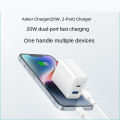 Anker A2348 fast charging dual port plug charger. 