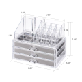 Acrylic Cosmetic Makeup Storage Detachable 3 Drawers Cube Jewelry Organizer. 