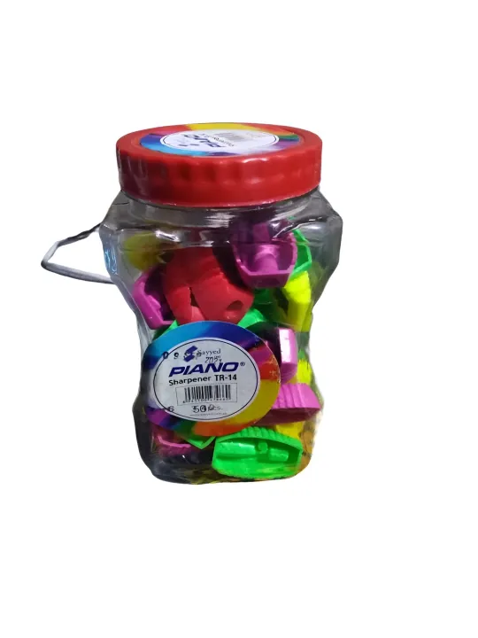 50 Pcs Jar - Piano High quality pencil sharpener TR-14 with specially treated stainless steel blade
