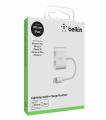 Lightning Audio + Charge Rockstar Adapter For Iphone & Ipad Belkin - White. 