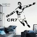Sabnas Cristiano Ronaldo CR7 Quote Wall Decor Stickers 2 X 2 Feet Wall Decal Sticker Vinyl For boys bed room living room sports clubs football soccer lover and academy Black Color. 