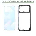 Vivo Y21 BACK SHEET WITH MIDDLE BACK FRAME Back Battery Cover Replacement , Back Body Cover or Back Panel for VIVO Y21. 