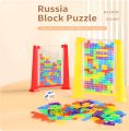Tetris Game Puzzle Set Tetris 3D Transparent Brain Toy Thinking Exercise Montessori Puzzle Toy Tetris Puzzle for Children Educational For Kids Girls and Boys. 