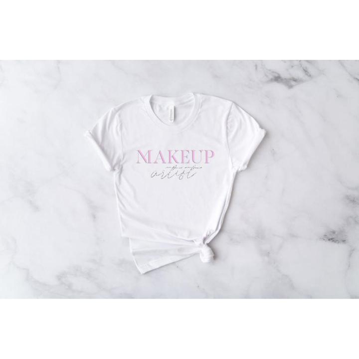 Makeup artist printed t shirt for women