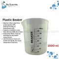 Plastic Beaker 1000 ml, Measuring Cup 1000 ml - Polypropylene Plastic - Raised Graduations, - Euro Design – Unichem – Use Education Equipment for Industrial and Academic Labs easy reading, or used widely in kitchen. - Science Research Kitchen, Chemistry. 