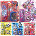 6 & 14 in 1 Stationery Gift Set for School Children Girls & Boys Perfect Birthday Gift Beautiful Disney Character Stationary Gift Set Pencil Sharpener Eraser Scale Ramzan Eid Gift Hello Kitty Spiderman Cars Frozen Princess. 