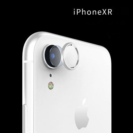 Camera Lens Protector for iPhone XR, Premium HD Tempered Glass Metal Lens Screen Cover Ring