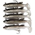 5 Piece Kit Soft Lure Silicone Fishing Lure Set SwimBait Cool Artificial Bait Umpan Mancing Gewang. 