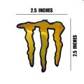 Monster Logo (Black & Golden )Bike Stickers 125 Stickers For Bike Bike Accesories Car Sticker, Bike Stickers, Car Accesories. 