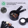 High Quality Black Plastic 10 Pcs Kitchen Measuring Spoons Cups Spoon Baking Coffee Tablespoon Teaspoon Measuring Set Tools Kitchen Scales Measuring Cup And Spoon Coffee Sugar Scoop Cooking Tool Baking Accessories. 