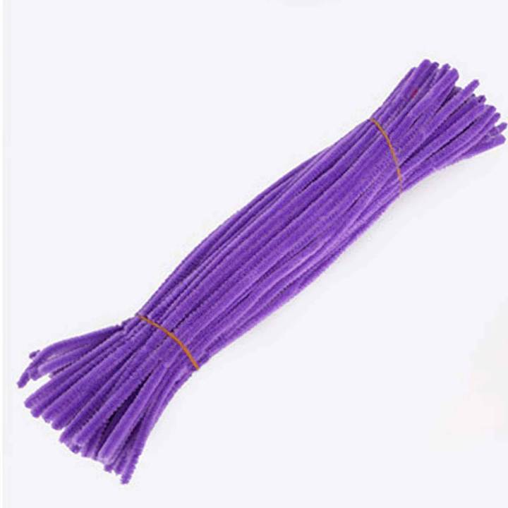 Pack of 50 - Purple Pipe Cleaner velvet Sticks