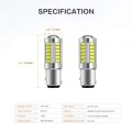 ICQURBT Super Bright Led 1157 Led Light Bulb P21/5W BAY15D Led Bulbs with 33SMD 5730 Chipsets, Xenon White (Set Of 4). 