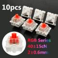 10Pcs Plastic For Cherry Red 3 Pin MX RGB Mechanical Switch Keyboard Replacement. 