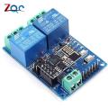 DC 5V ESP8266 ESP-01 2 Channel WiFi Relay Module 2-Channel Relay Module for IOT Smart Home Phone APP Controller. 