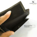 Genuine Leather Men's Zipper Coin Purse Wallet For Men  Tri-fold Wallet Clasp. 